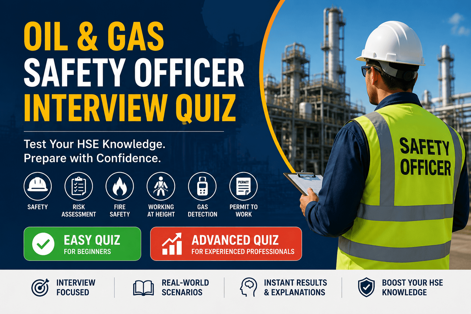 Interview quiz for Oil and Gas safety officer job