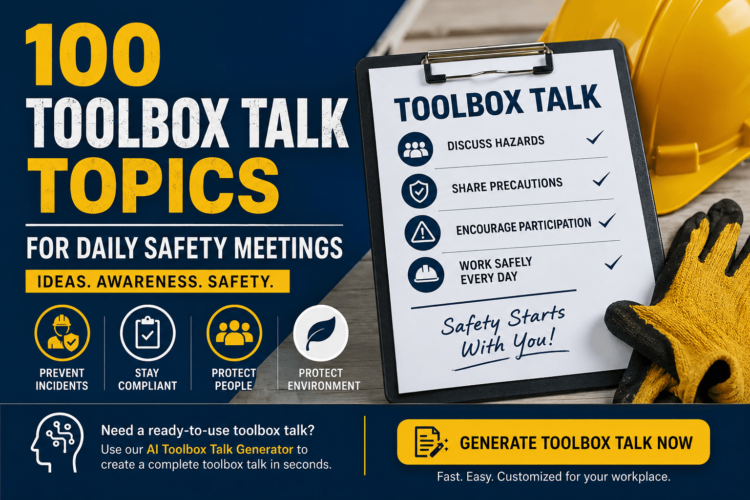 100 Toolbox Talk topics